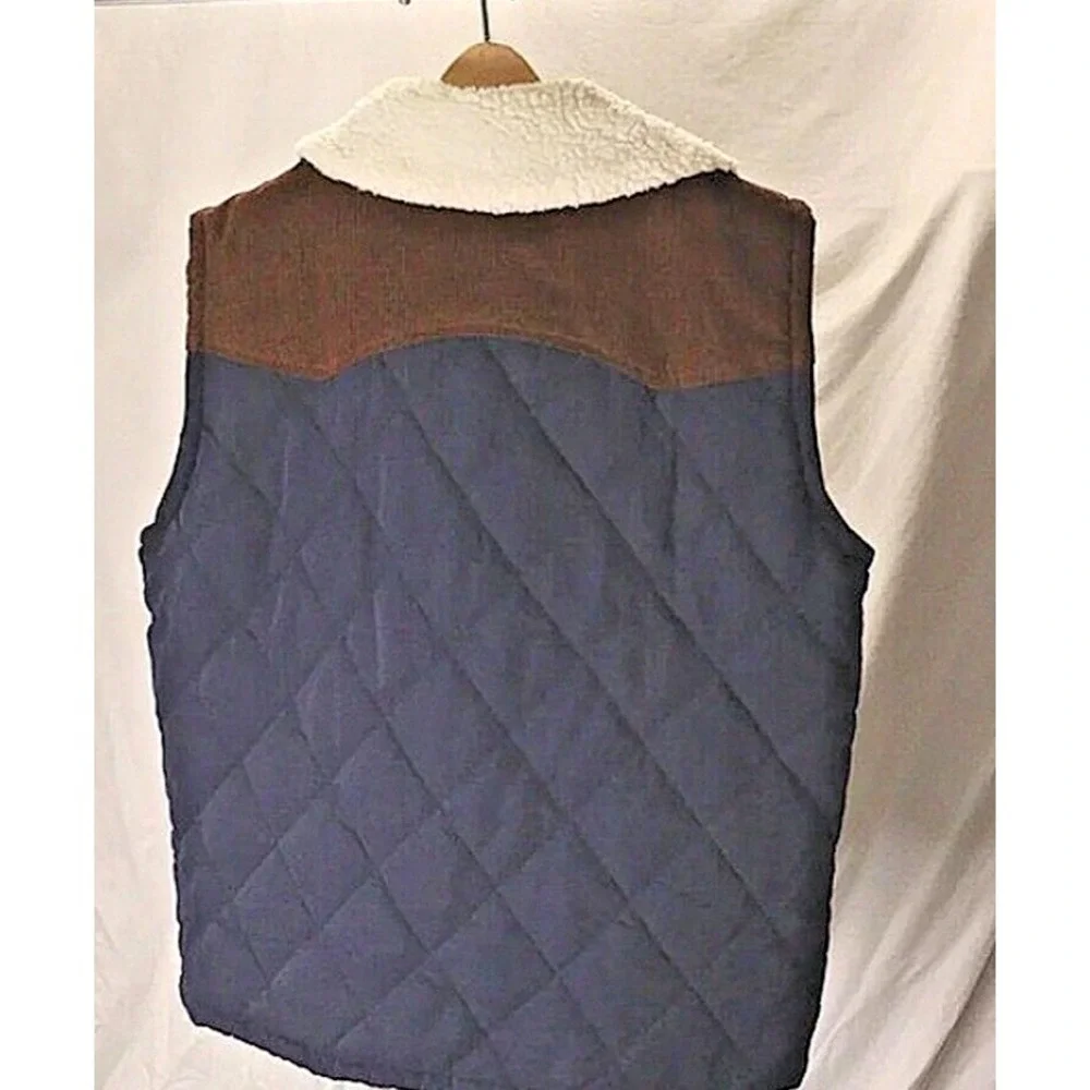 Original weatherproof vintage vest corduroy quilted men's size‎ xl blue brown